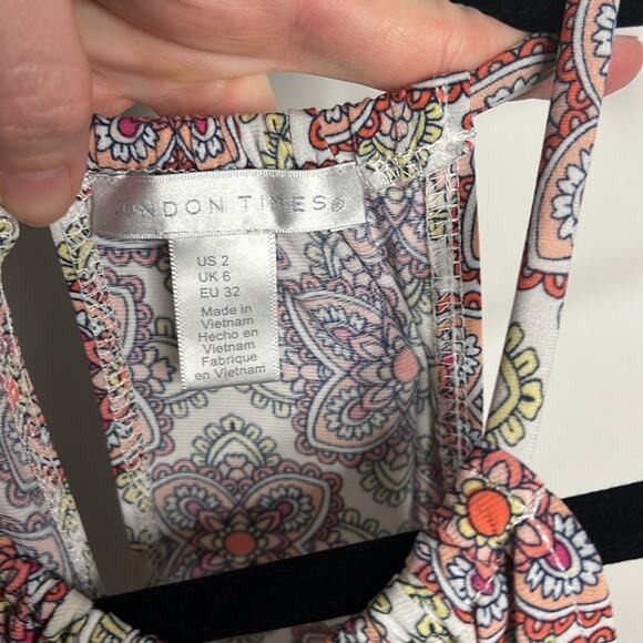 London times pink printed casual dress - Picture 3 of 3